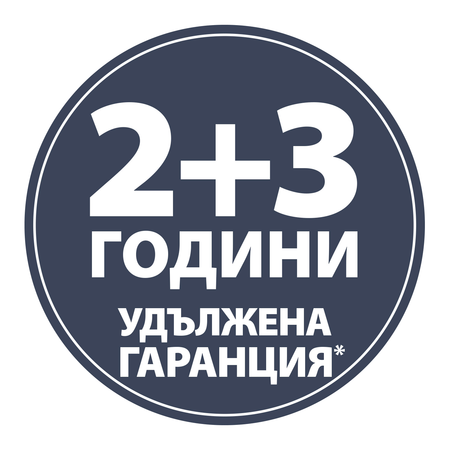 Регистрирайте продукта, за да получите 2+3 ГОДИНИ УДЪЛЖЕНА ГАРАНЦИЯ.